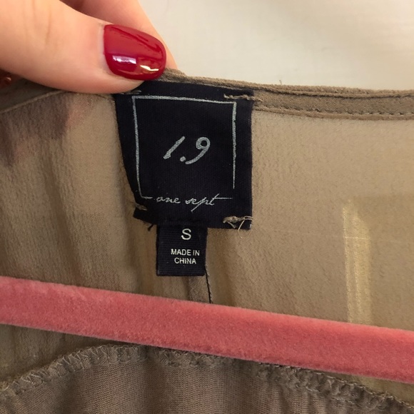 Anthropologie 1.9 tan sequin top - Picture 3 of 7